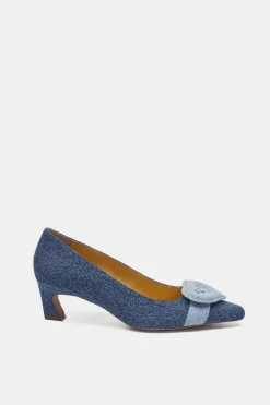 Parton Buckle Pump Denim