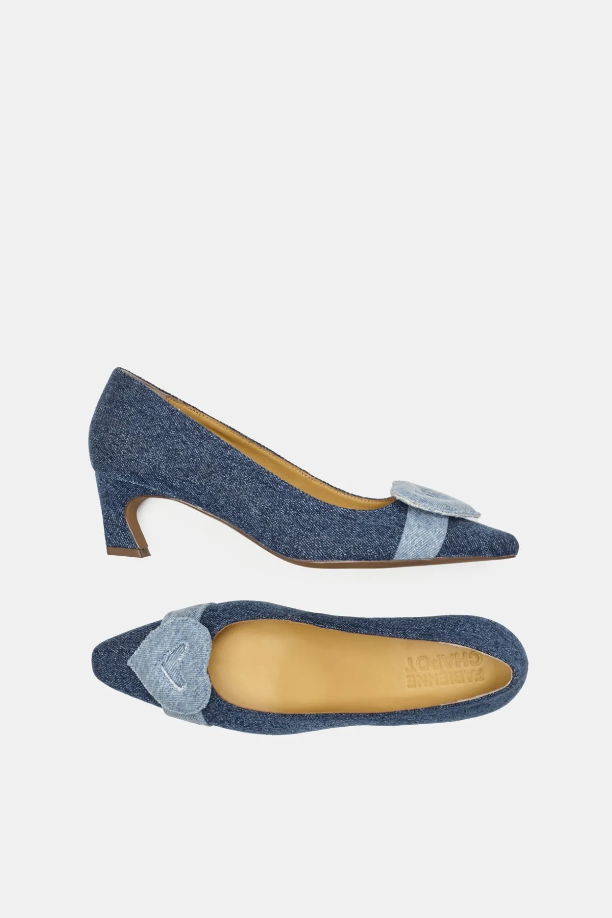Parton Buckle Pump Denim