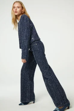 Thea Wide Leg Tweed Jeans